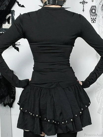 Empty Net Patchwork Knit Top