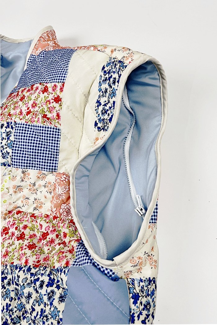 Enid Printed Convertible Quilted Jacket