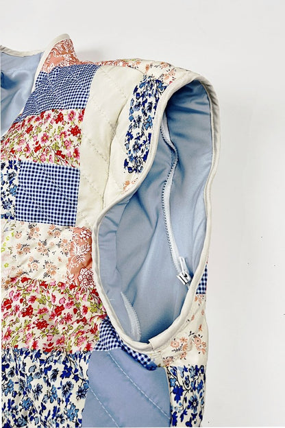 Enid Printed Convertible Quilted Jacket