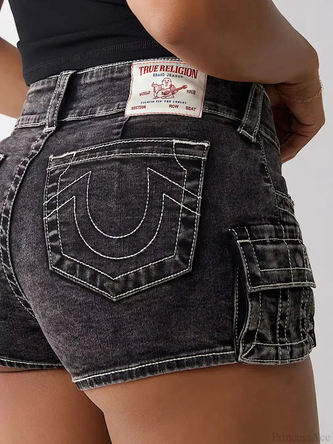 Enlightened Stitched Denim Short