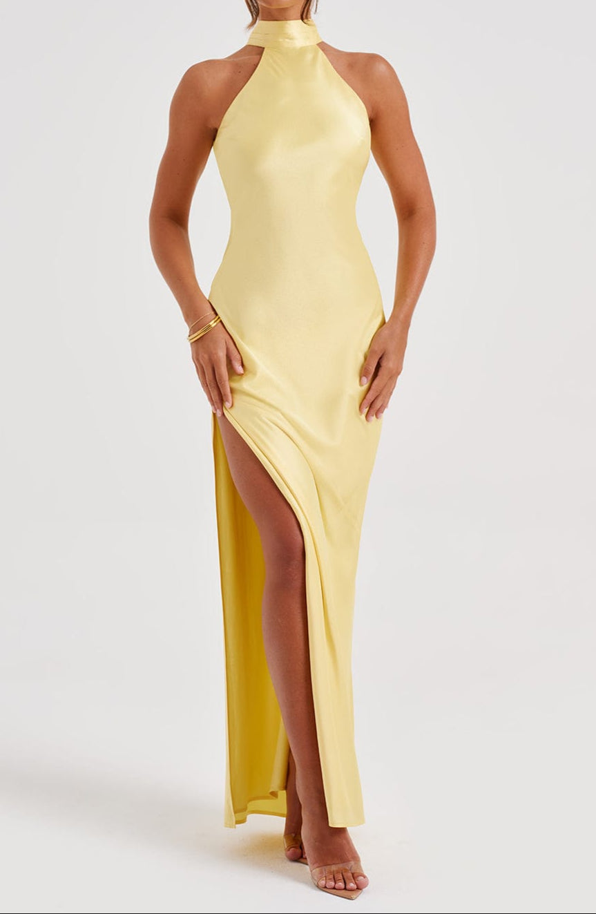 Alba Maxi Dress - Lemon