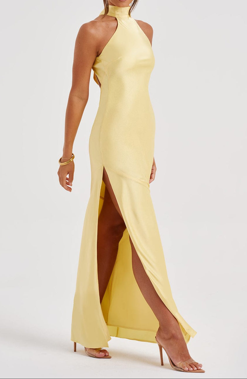 Alba Maxi Dress - Lemon