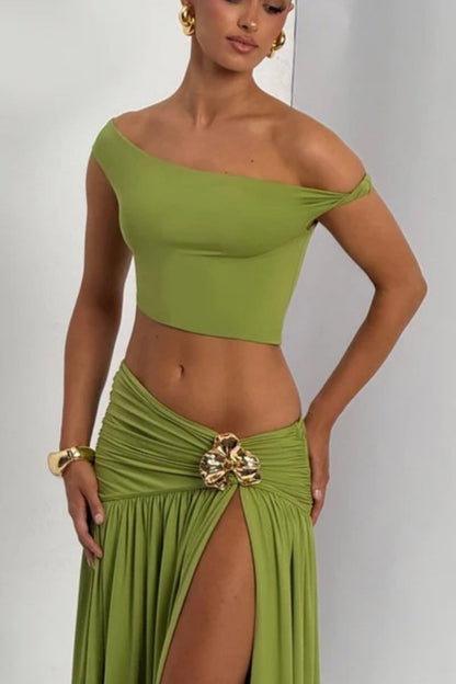 Saira Maxi Dress  - Olive