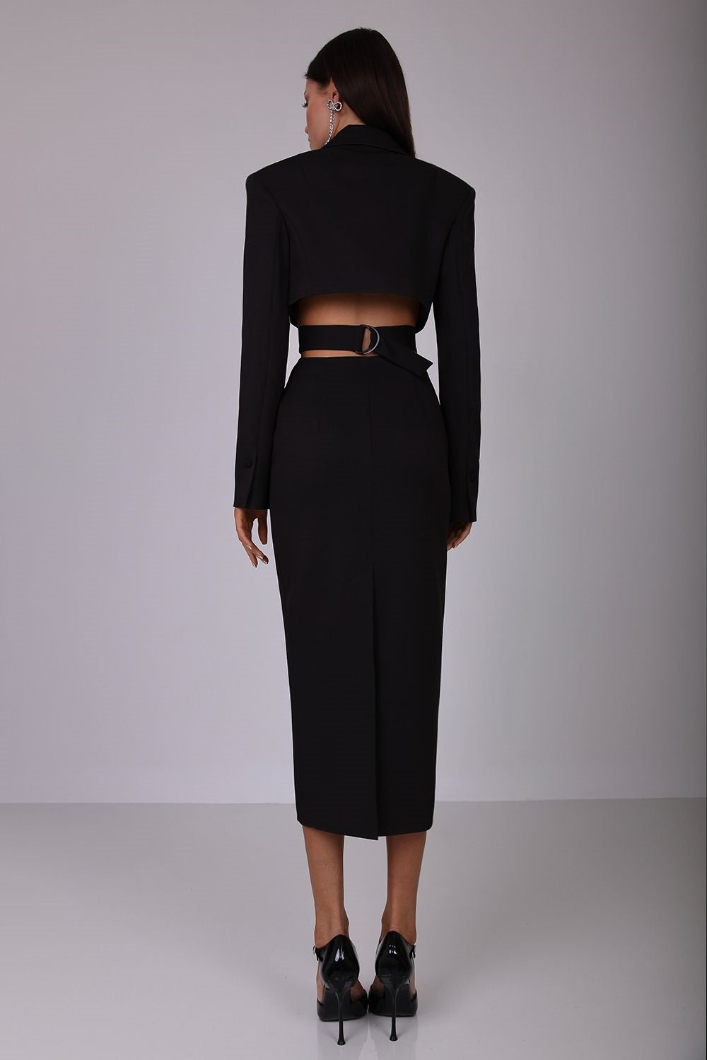 Antonia Cut Out Blazer Midi Dress