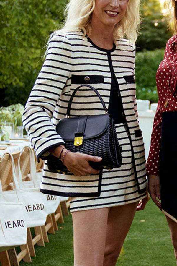 Foster Striped Dickey Jacket in Ivory Black