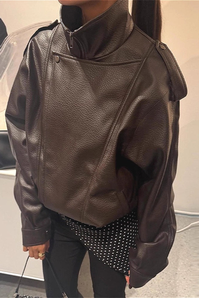 Vintage Collared Long Sleeve Jacket