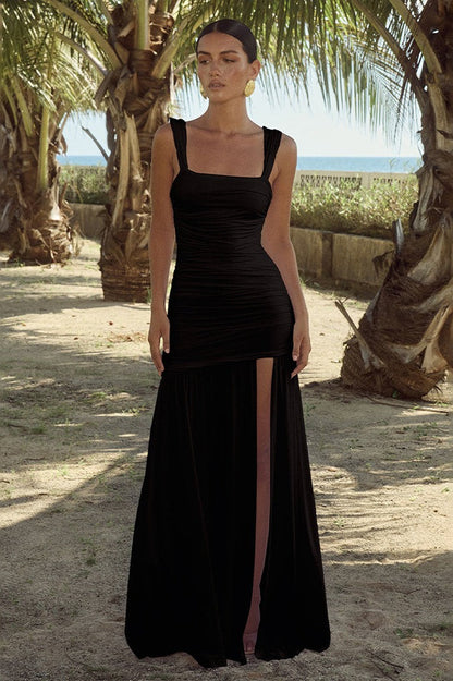 Sultry Square Neck Slip Dress