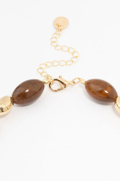 Geometric Bead Accent Necklace