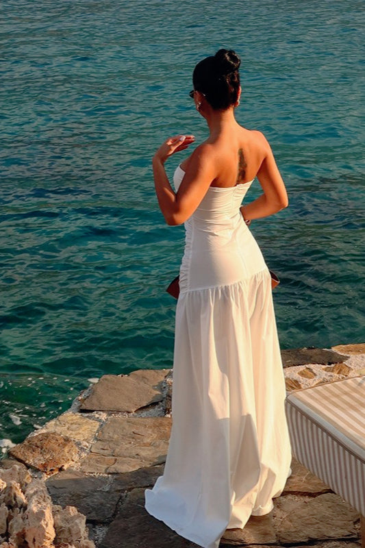 Cut-Out Strapless Birthday Dress
