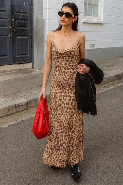 Savannah Wild - Leopard Print Slip Dress