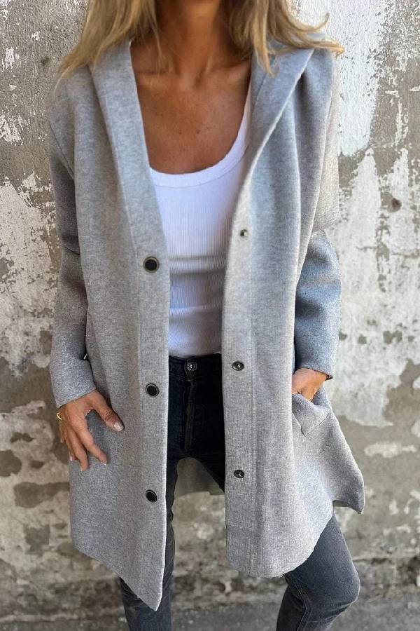 Solid Color Casual Women's Coat