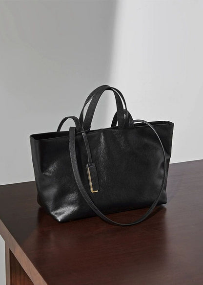 Corvina - Structured Leather Tote with Crossbody Strap