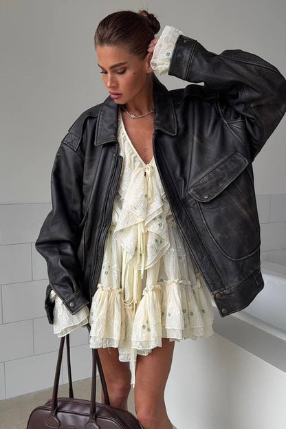 Vintage Utility Moto Jacket