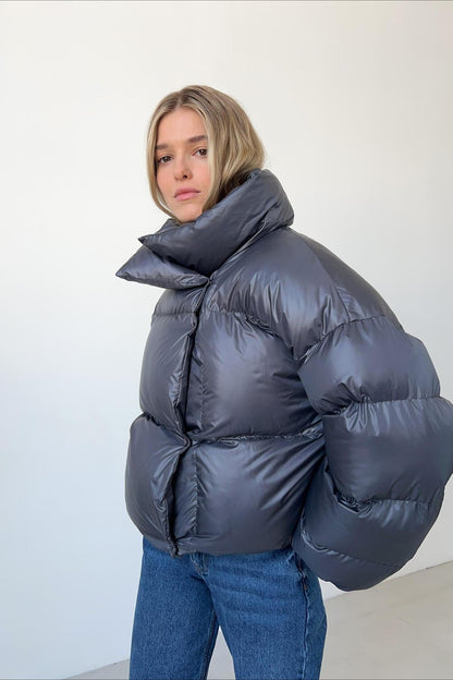 Short Hooded Puffer Jacket