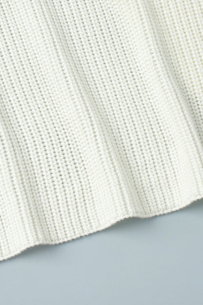High Neck Loose Fit Knit Sweater