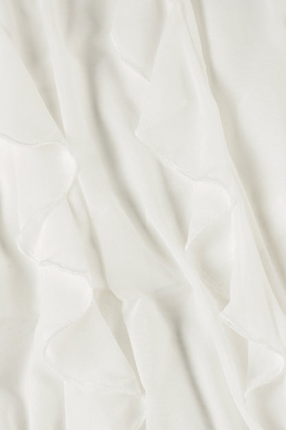 Ruffled Asymmetrical Midi Skirt