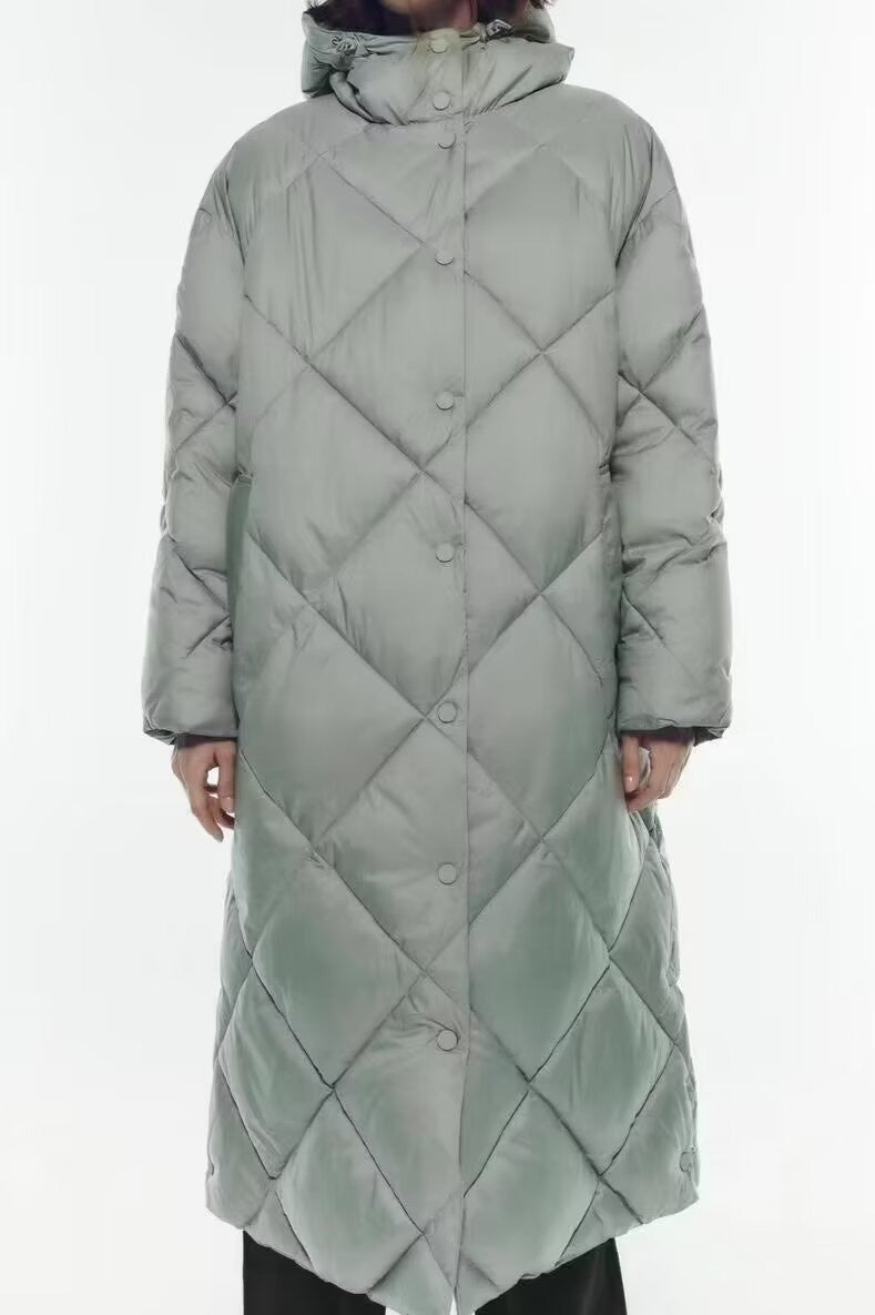 Padded Longline Hooded Puffer Coat