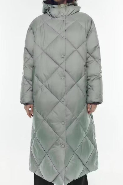 Padded Longline Hooded Puffer Coat