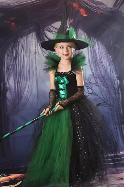 Witch Tutu Dress Kid Halloween Costume