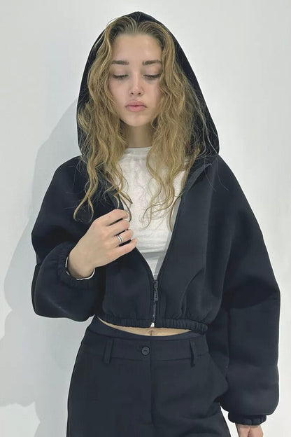 Casual Hooded Short Coat