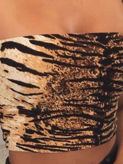 Leopard Print Navel Cami Top