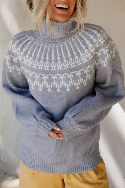 Christmas Thickened Turtleneck Long Sleeve Knitted Sweater