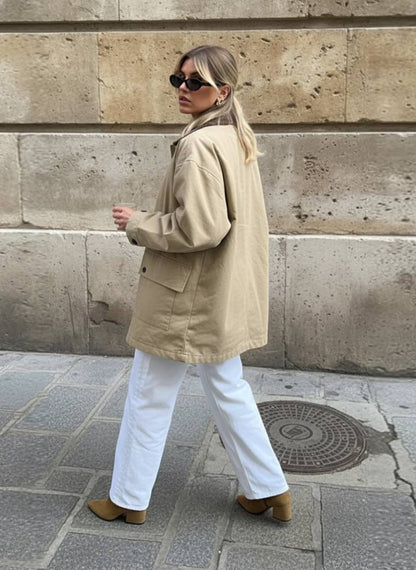 Casual Solid Bomber Jacket