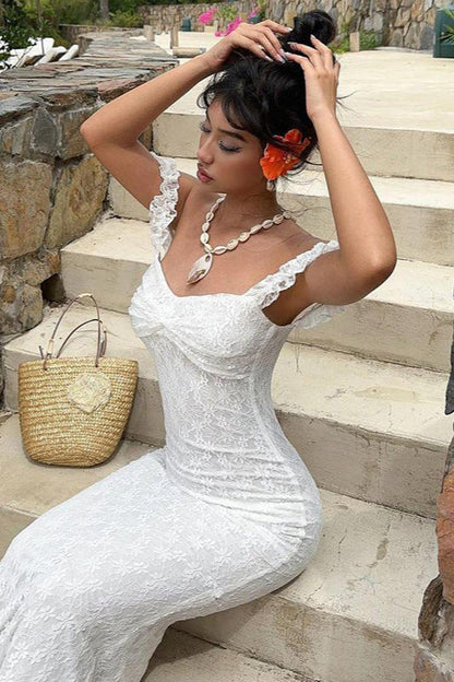 Sweet Temperament Sleeveless High Waist Thin Maxi Dress