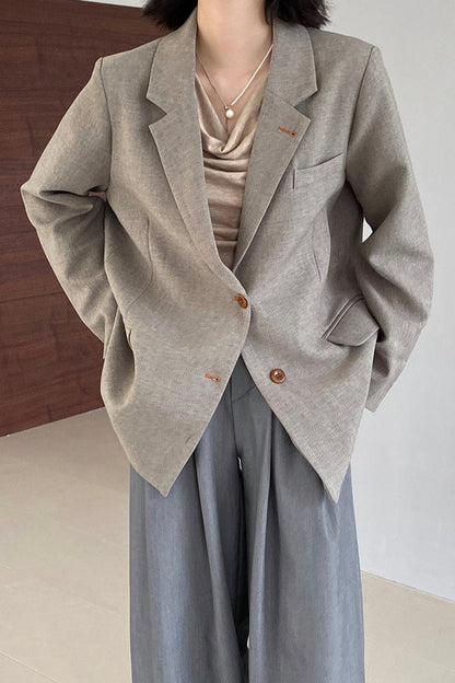 Oversized Speckled Lapel Blazer