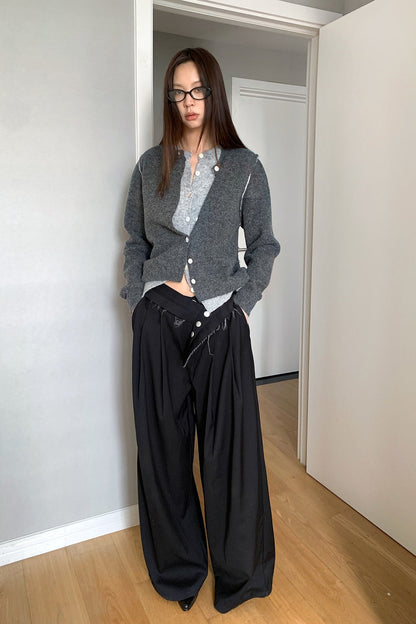 Vintage Wide-Leg Straight-Leg Pants