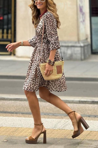 Iraida Leopard Print Dress