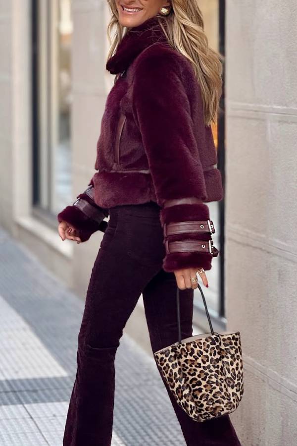 Short vintage fur coat