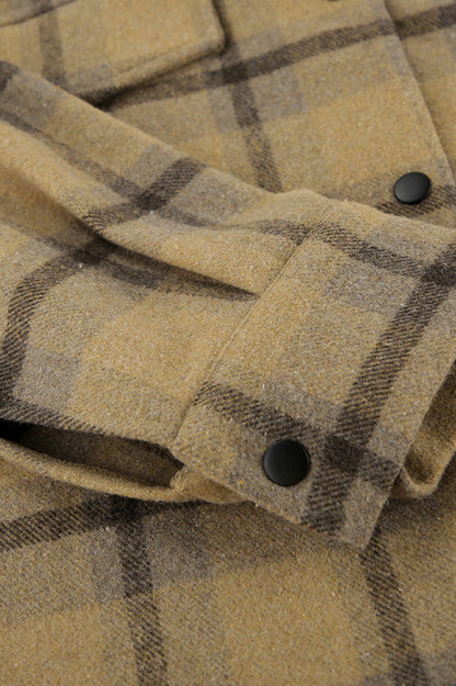 Vintage Loose Plaid Wool Coat