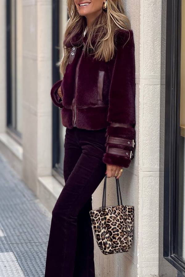 Short vintage fur coat