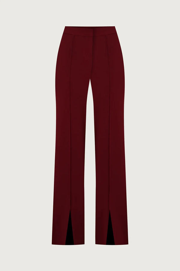 Vita Mesh Patchwork High Neck Wide Sleeve Bodysuit and High Rise Pocket Slit Pants Set