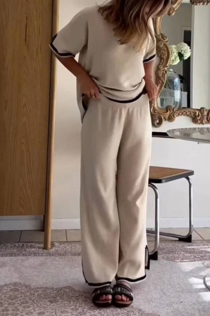 Fashion Slit Knit Two Piece Set