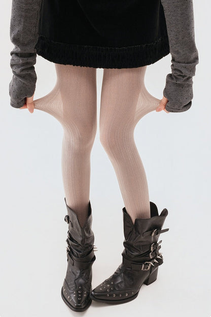 Vertical Stripe Sheer Ballet Tights Slimming Tights