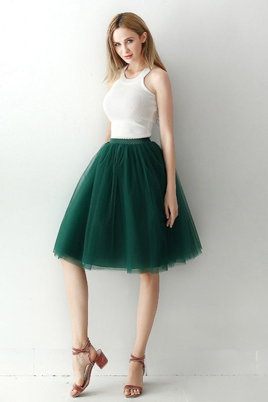 Adult High Waist Tulle Puff Mini Skirt