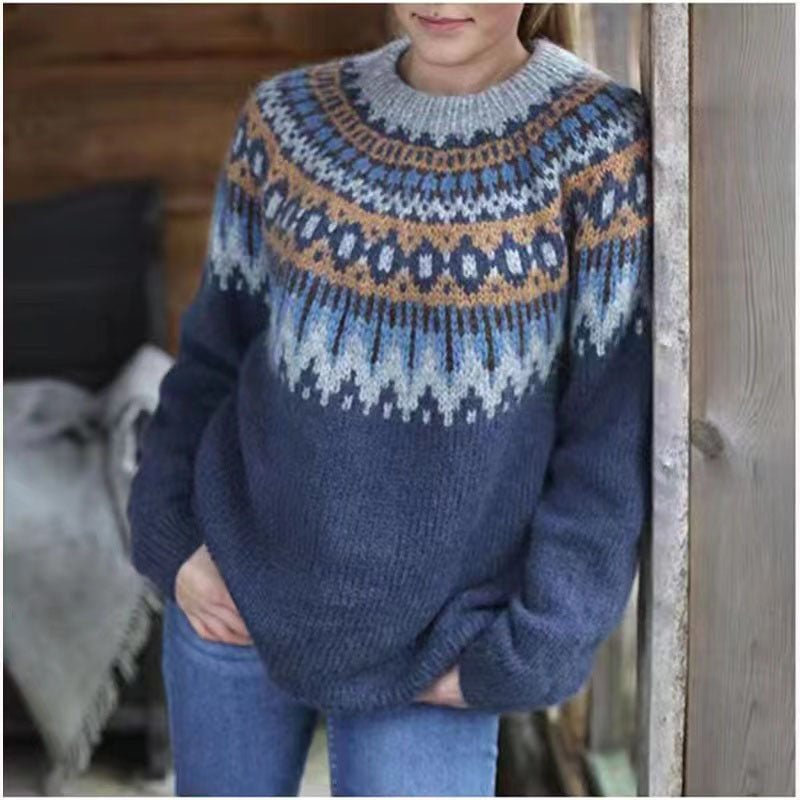 | Women's Winter Sweater, Nordic Pattern