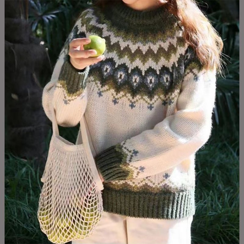 | Women's Winter Sweater, Nordic Pattern