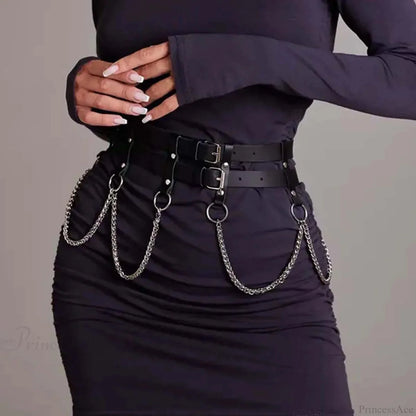 Fashion Gothic Rebel Leather Waist Belt