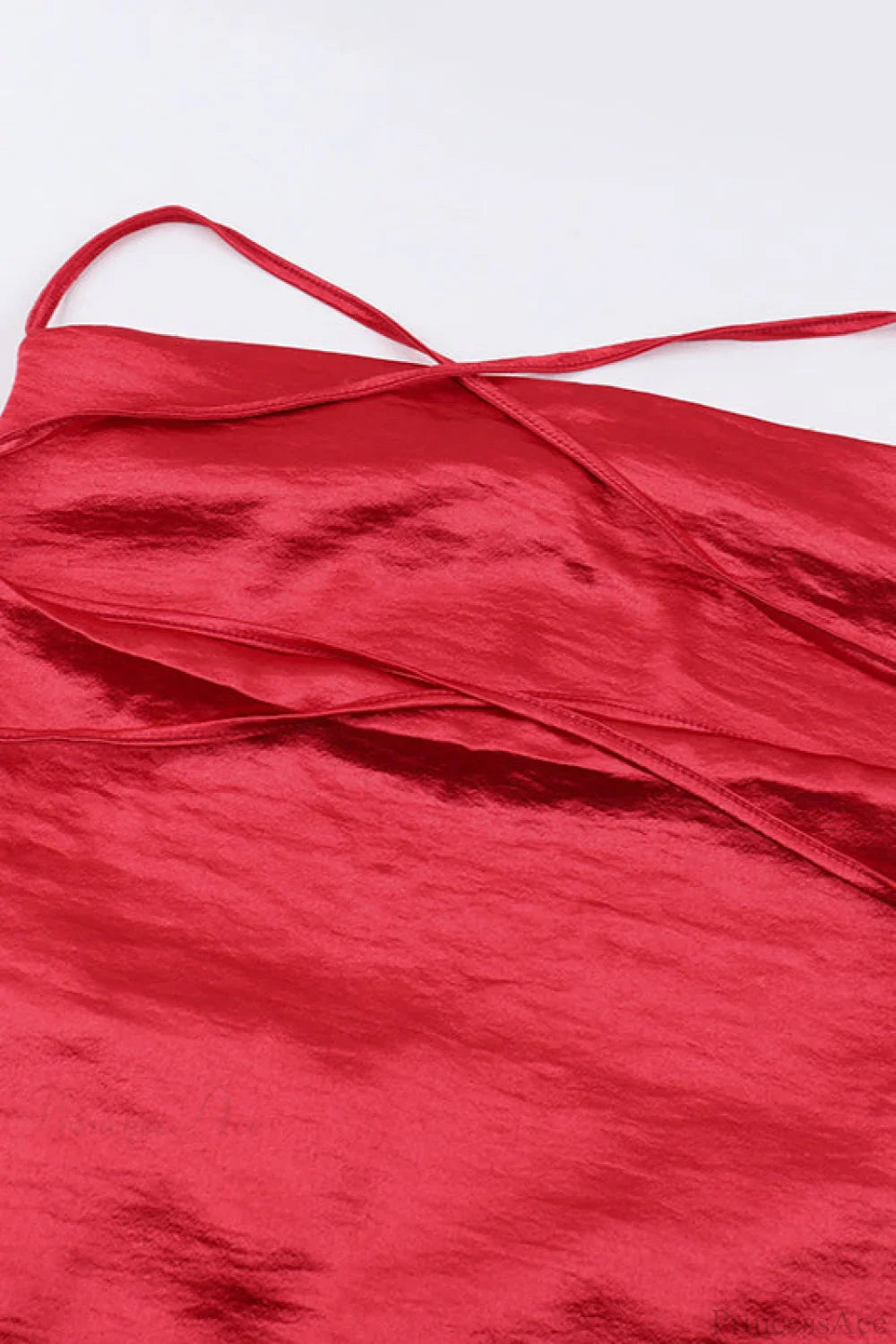 Fashionable Satin Tie Cami Bodycon Party  Dress