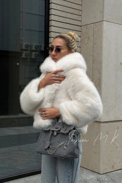 Faux Fur Collared Warm Longline Coat