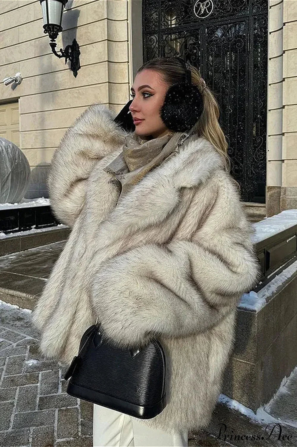 Faux Fur Lapel Warm Fashion Coat