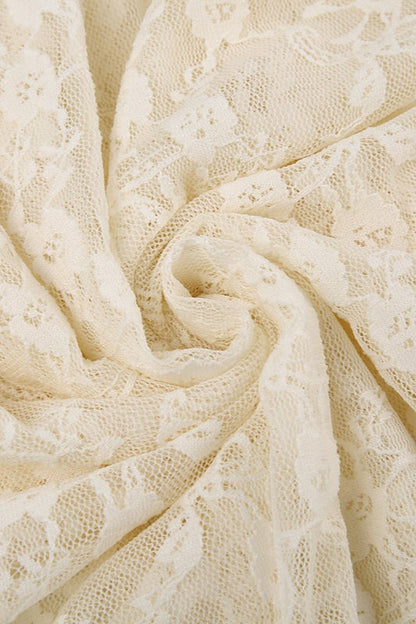 Lace Asymmetrical Maxi Skirt