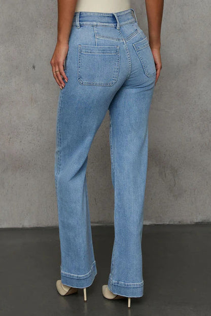 High Waist Slimming Wide Leg Jean