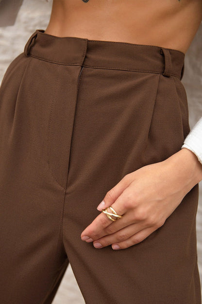 Vintage High-Waist Straight-Leg Pants