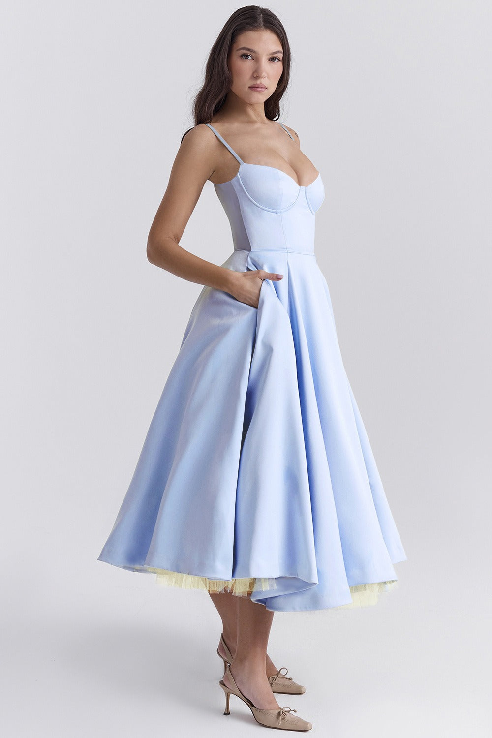 Double-Layer Sheer Party Dress