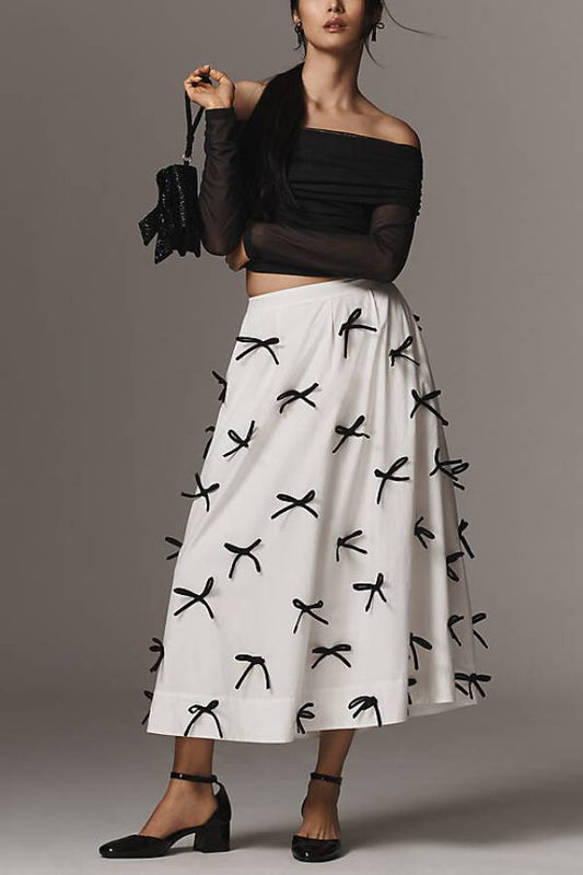 Bows Midi Skirt
