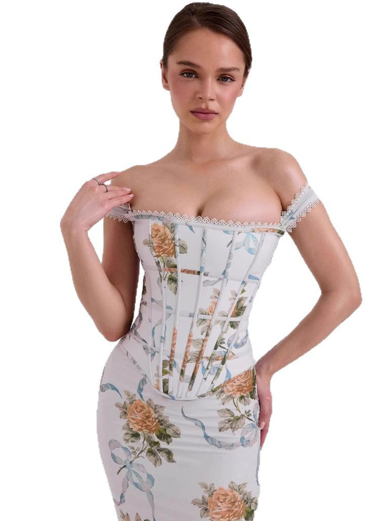 Fishbone Strapless Slim Fit Dress Hot Girl Collection